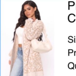 Leopard cheetah print cozy cardigan